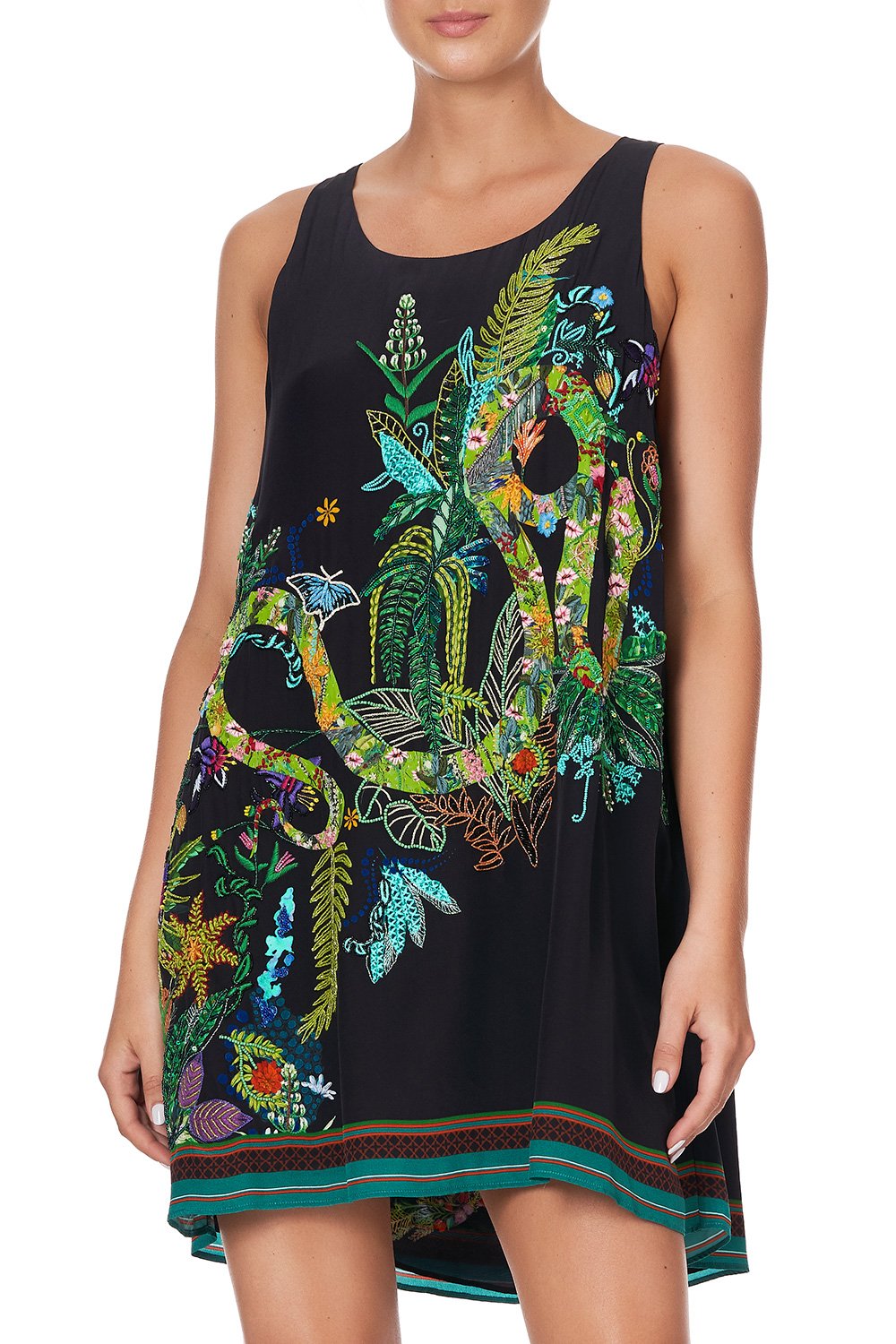 ROUND NECK A-LINE DRESS RIVER CRUISE