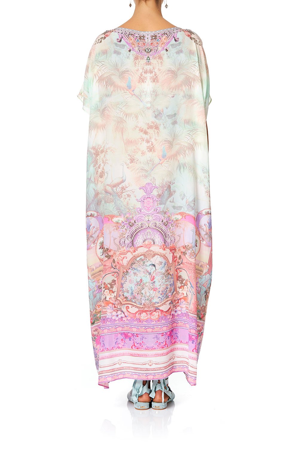 SLIM LINE ROUND NECK KAFTAN ELECTRON LIBRE