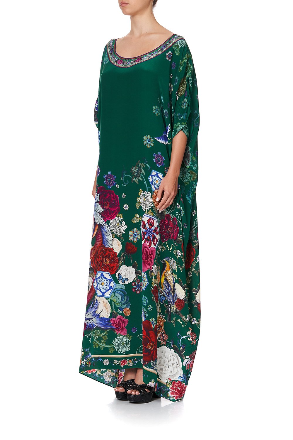 ROUND NECK KAFTAN EMERALD'S ORBIT