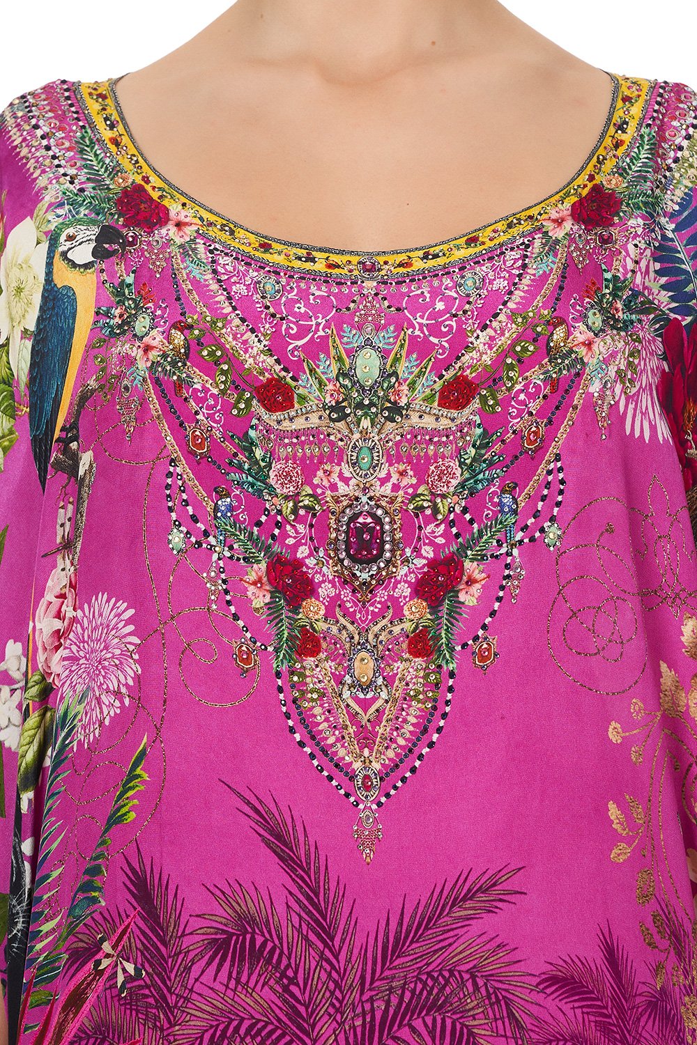 ROUND NECK KAFTAN JUNGLE LANGUAGE