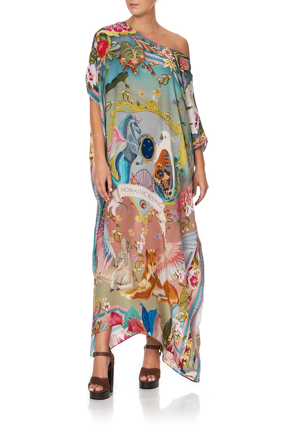 ROUND NECK KAFTAN LETS TAKE A TRIP