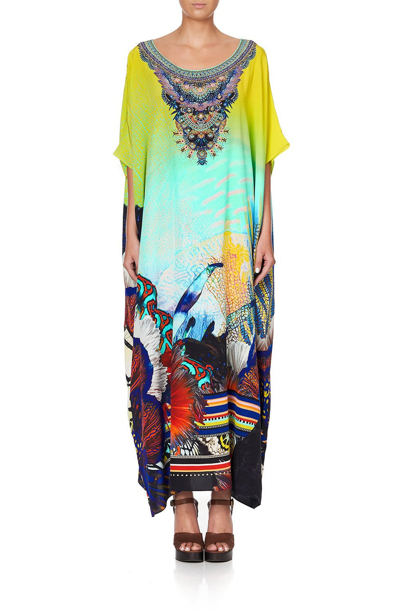 SHORT ROUND NECK KAFTAN MOTHER XANADU
