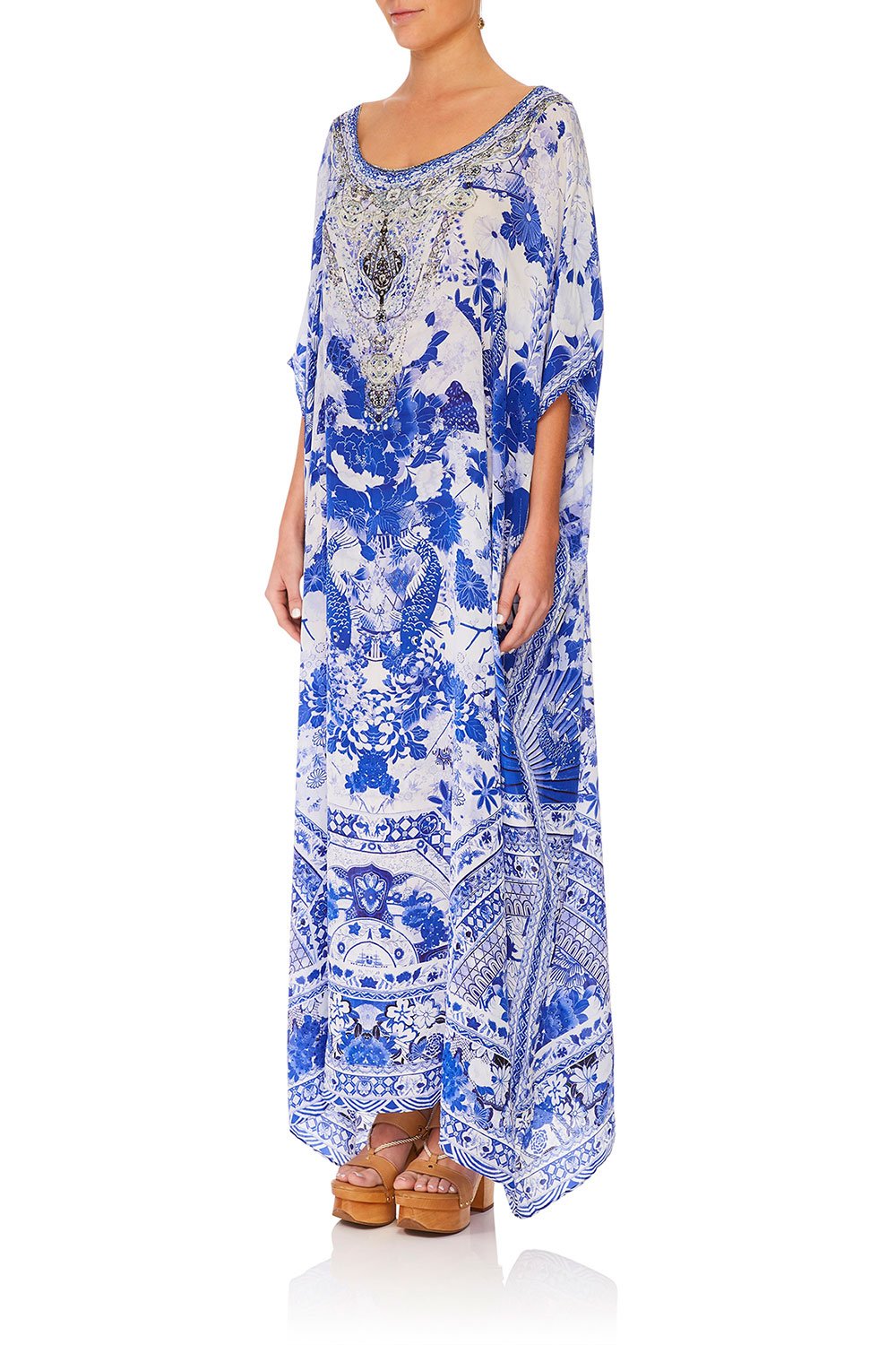 CAMILLA ROUND NECK KAFTAN THE FAN SEA