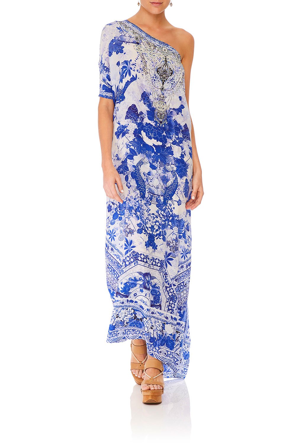 CAMILLA ROUND NECK KAFTAN THE FAN SEA