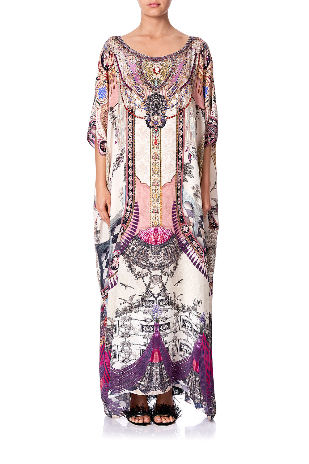 ROUND NECK KAFTAN VIOLET CITY