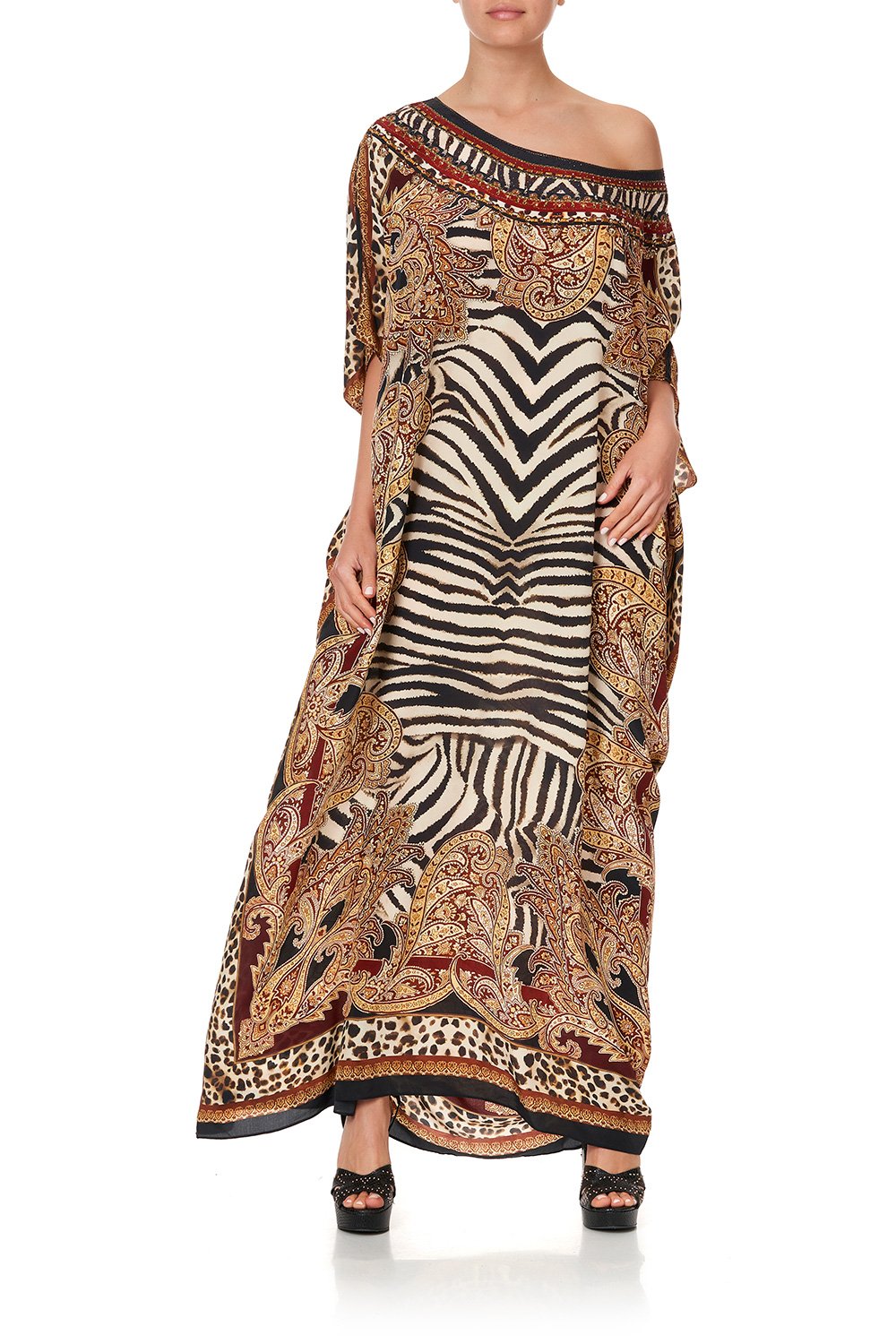 ROUND NECK KAFTAN WILD FIRE