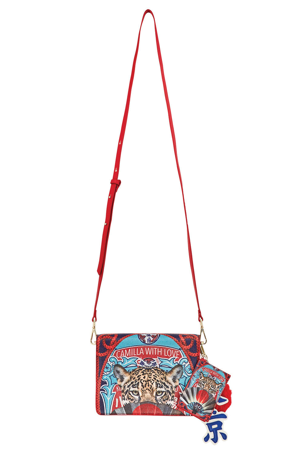 CAMILLA LEOPARD WITH LOVE SAFFIANO CROSS BODY BAG