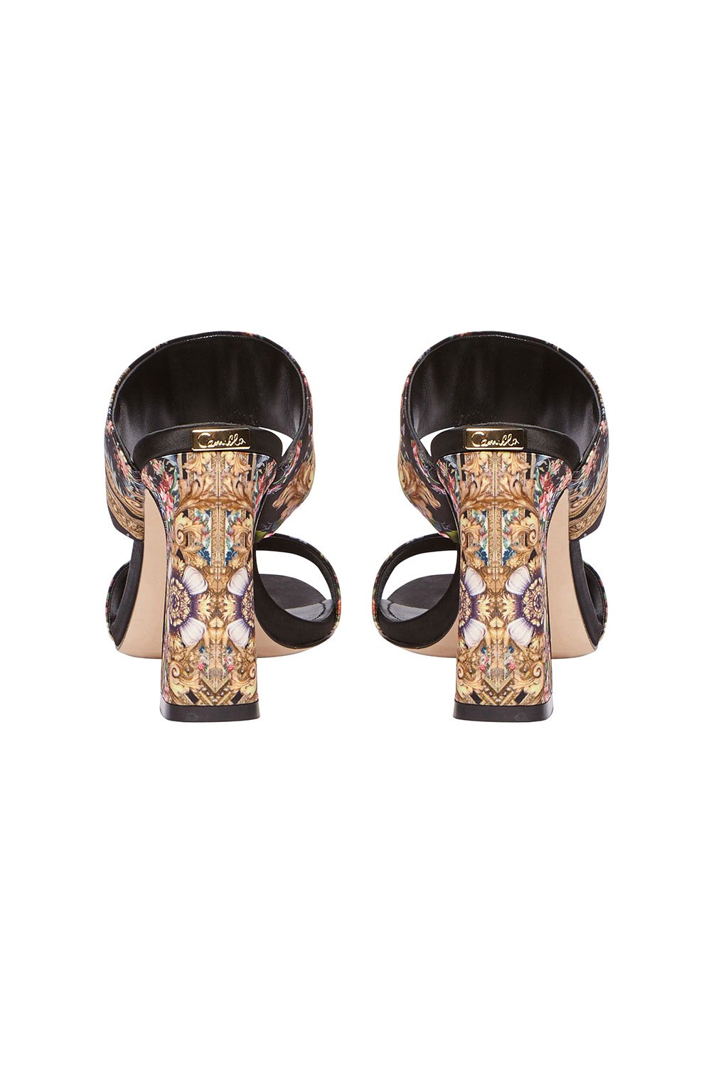 CAMILLA SANDAL HEEL MULE FRIEND IN FLORA