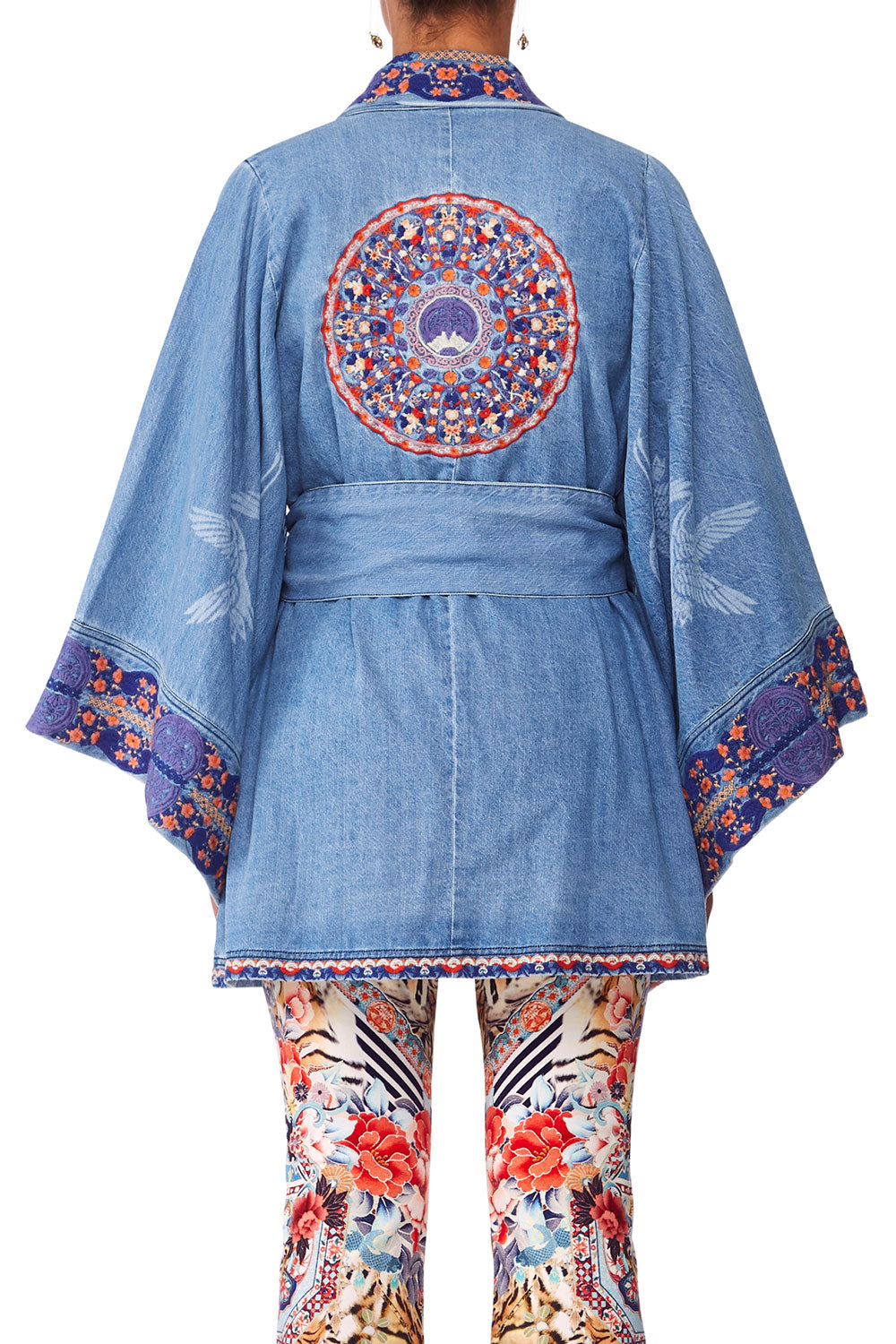 CAMILLA SATURN SISTER DENIM KIMONO W BELT