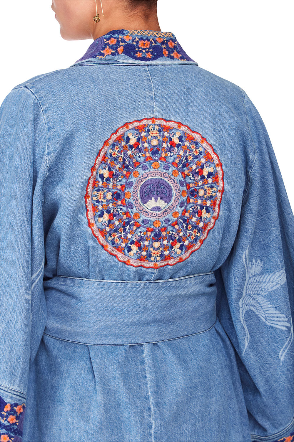 CAMILLA SATURN SISTER DENIM KIMONO W BELT