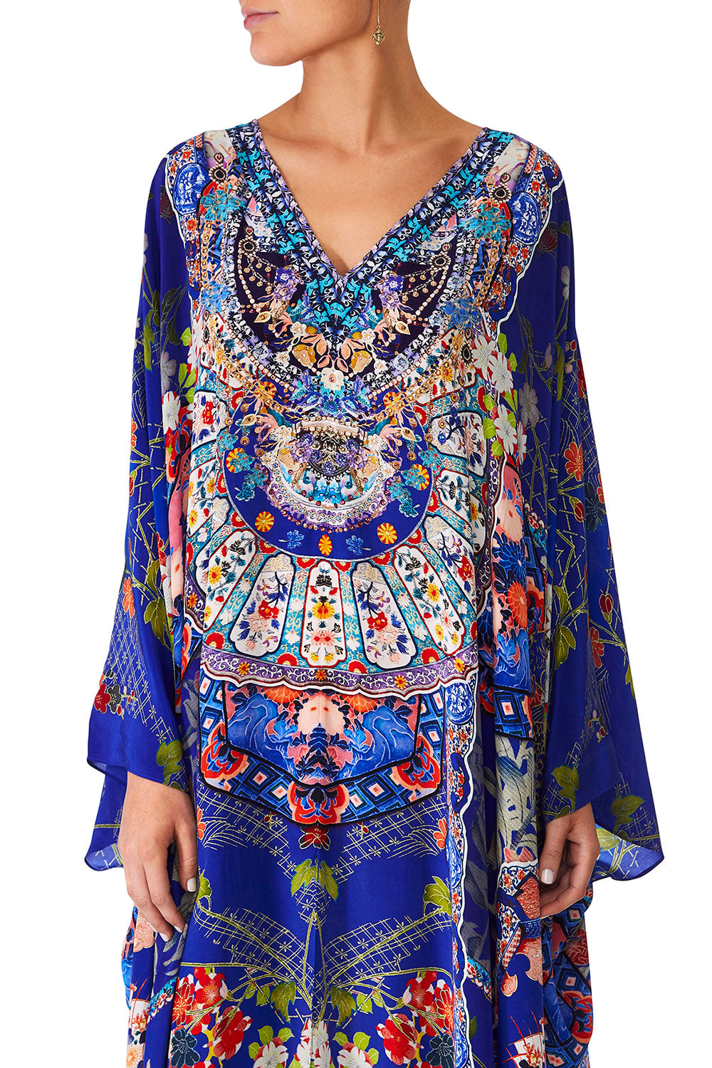 CAMILLA SATURN SISTER SPLIT FRONT & SLEEVE KAFTAN