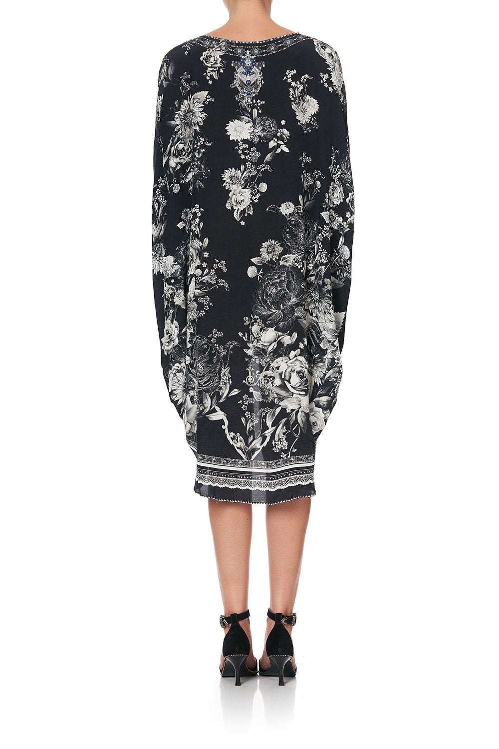 SCOOP BACK HEM DRESS MOONSHINE BLOOM