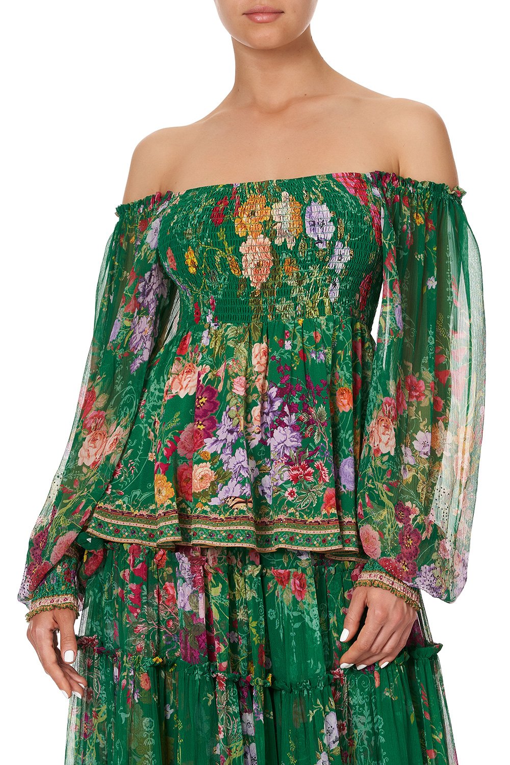 SHIRRED BODICE BLOUSE DIARIES FROM A VILLA