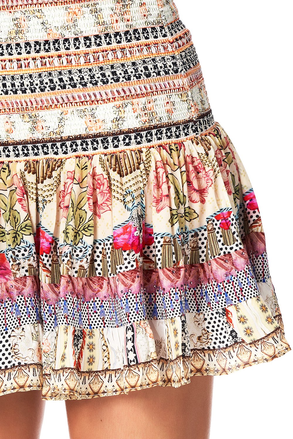 SHORT SHIRRED SKIRT MONTMARTRE HEART