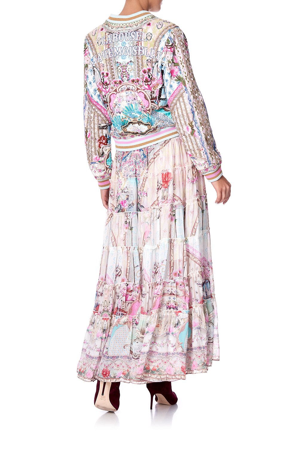 SHEER TIERED CIRCLE SKIRT CAROUSEL MADEMOISELLE