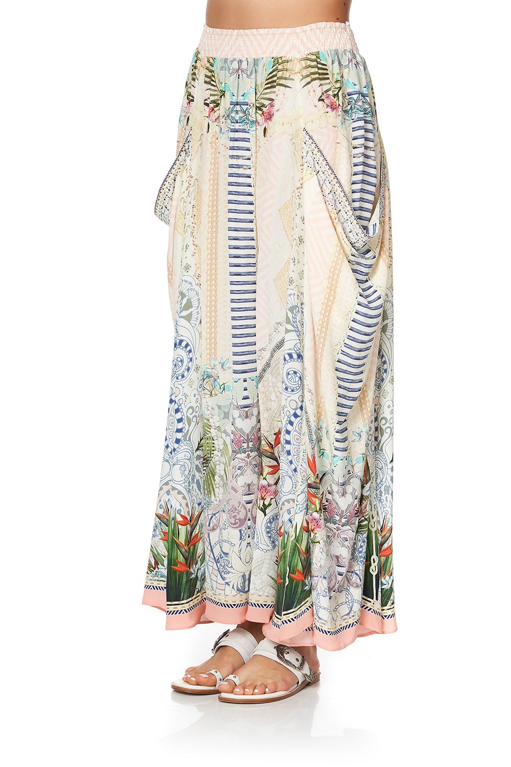 SHIRRED WAIST POCKET SKIRT BEACH SHACK