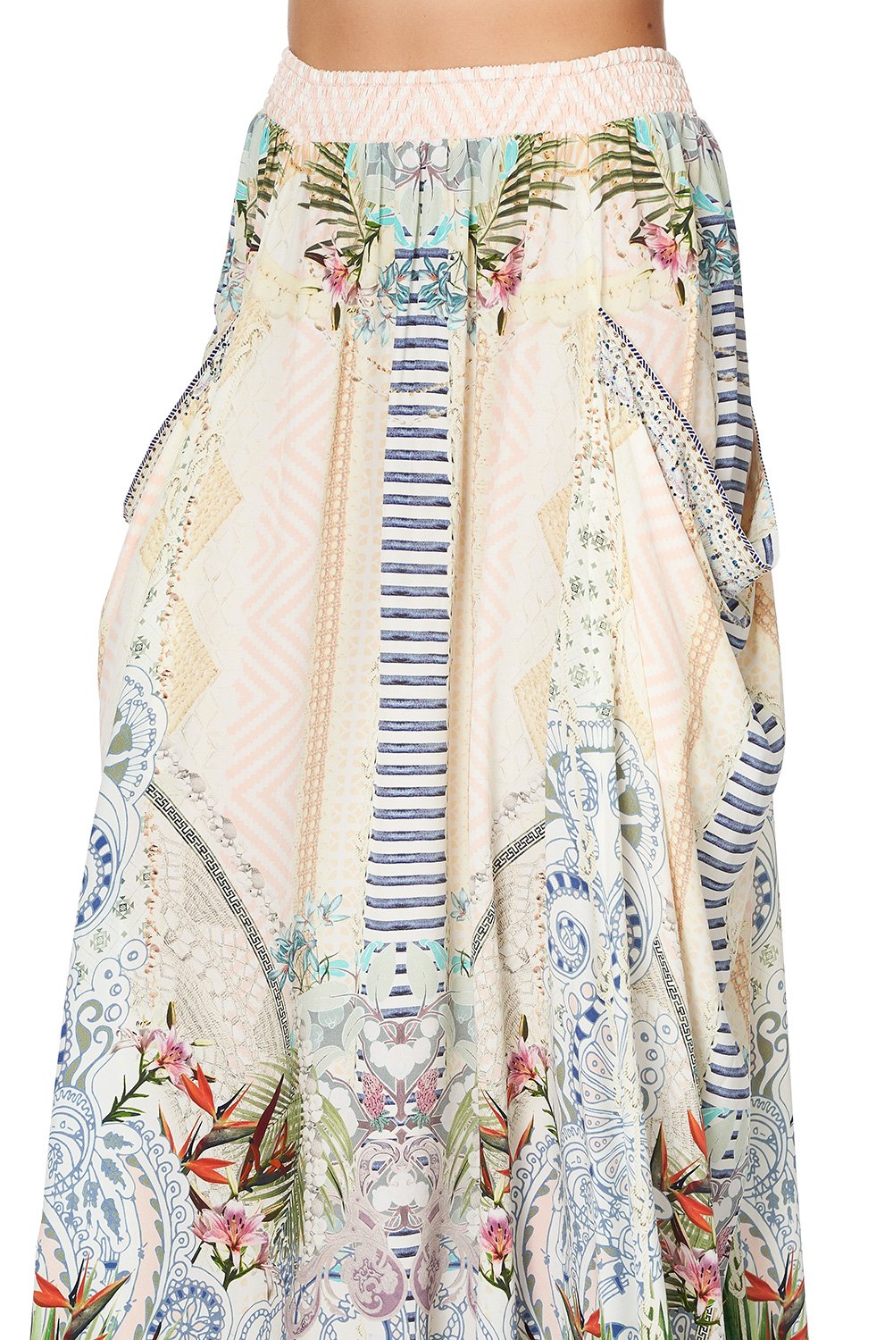 SHIRRED WAIST POCKET SKIRT BEACH SHACK