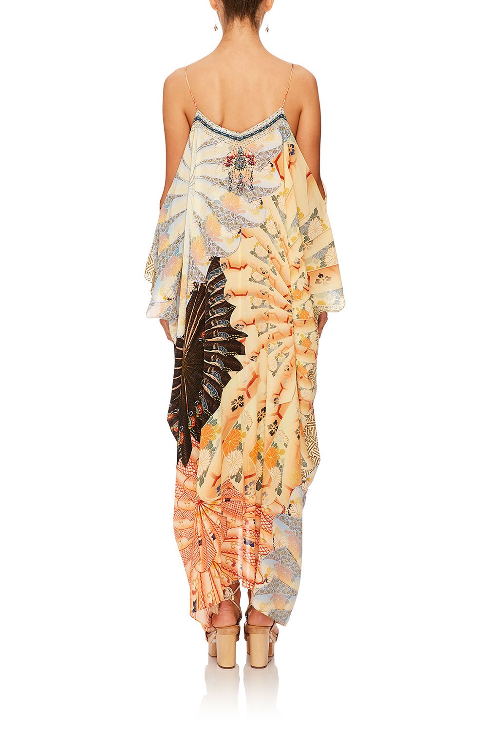 CAMILLA FOR THE FANS SHOESTRING STRAP KAFTAN