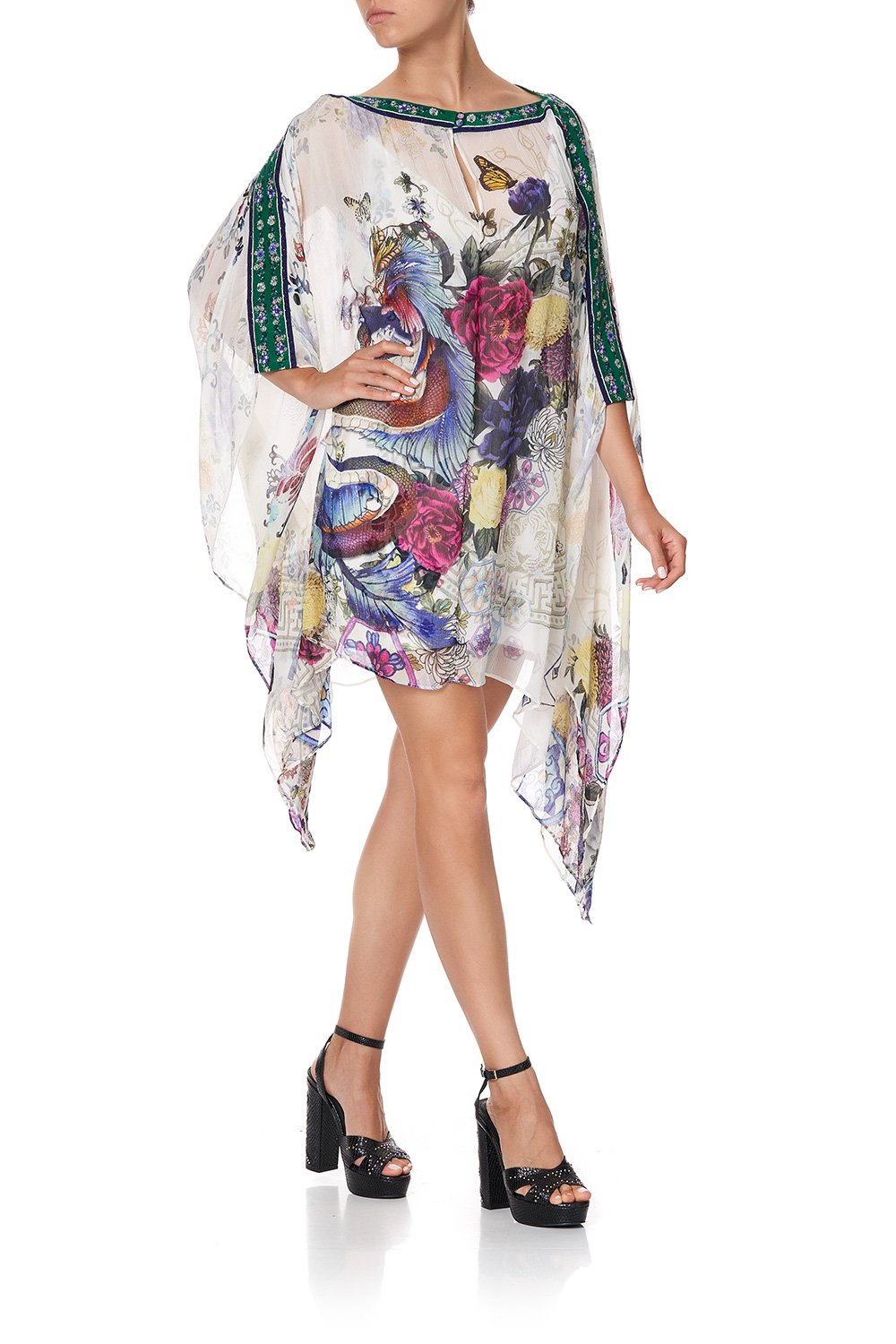 SHORT DRESS WITH BOAT NECKBAND GENTLE MOON