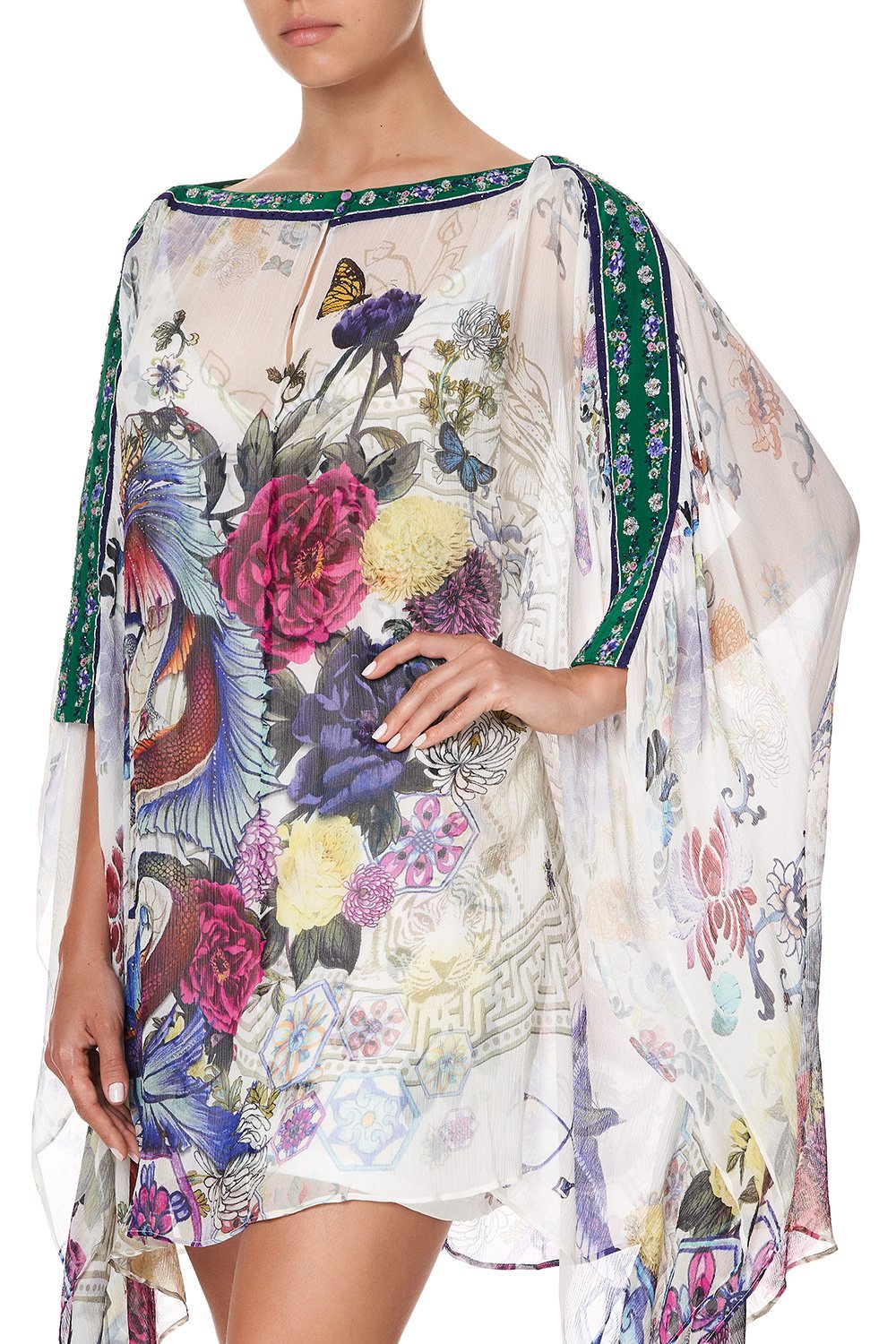 SHORT DRESS WITH BOAT NECKBAND GENTLE MOON