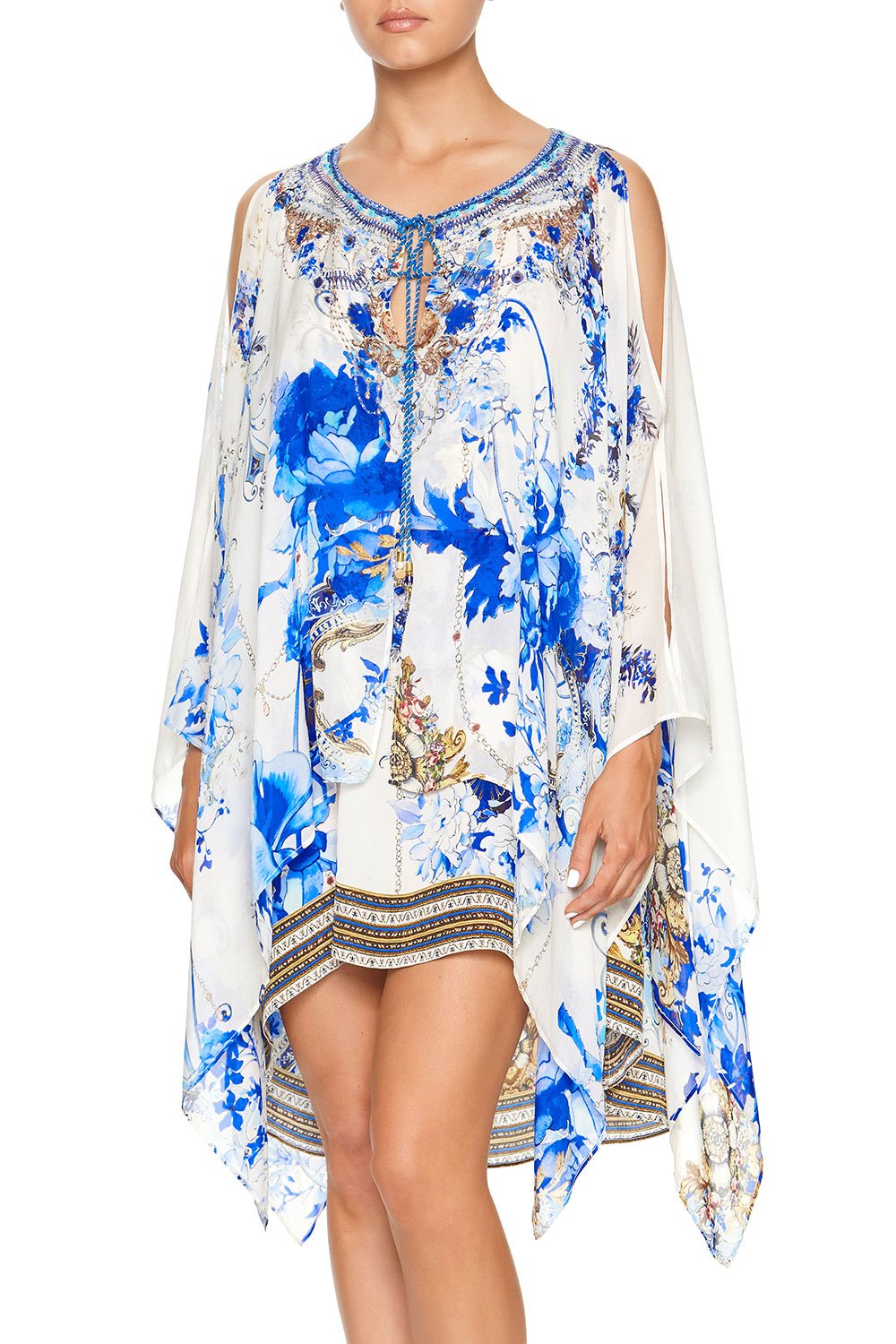 SHEER LAYERED DRESS WITH SPLIT SAINT GERMAINE