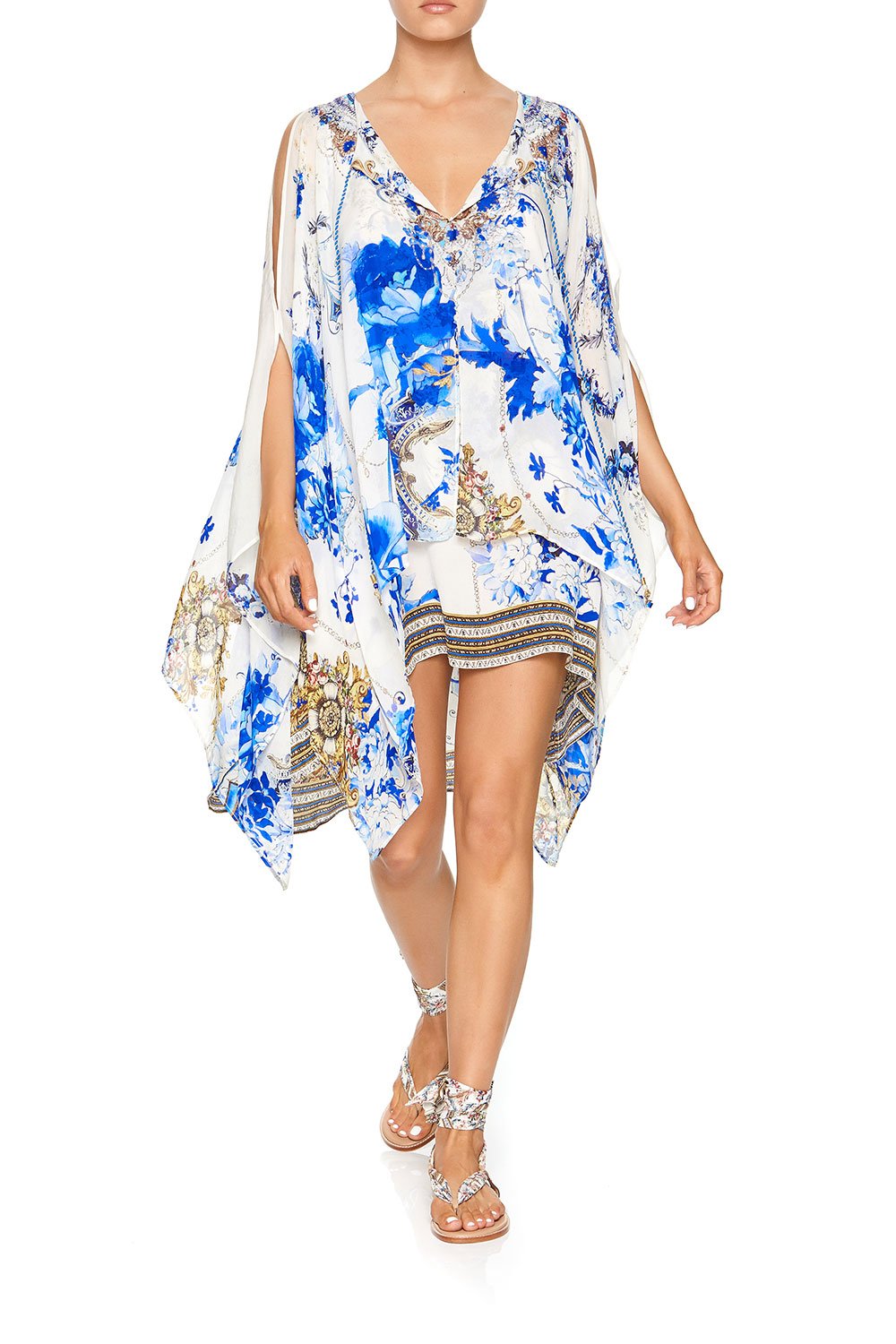 SHEER LAYERED DRESS WITH SPLIT SAINT GERMAINE