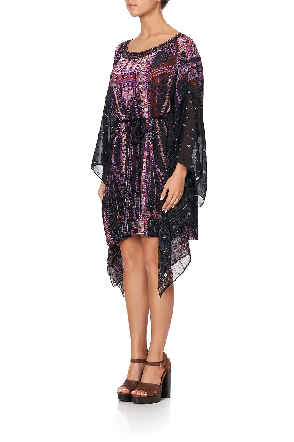 SHORT KAFTAN WITH SHEER SLEEVES MINA MINA