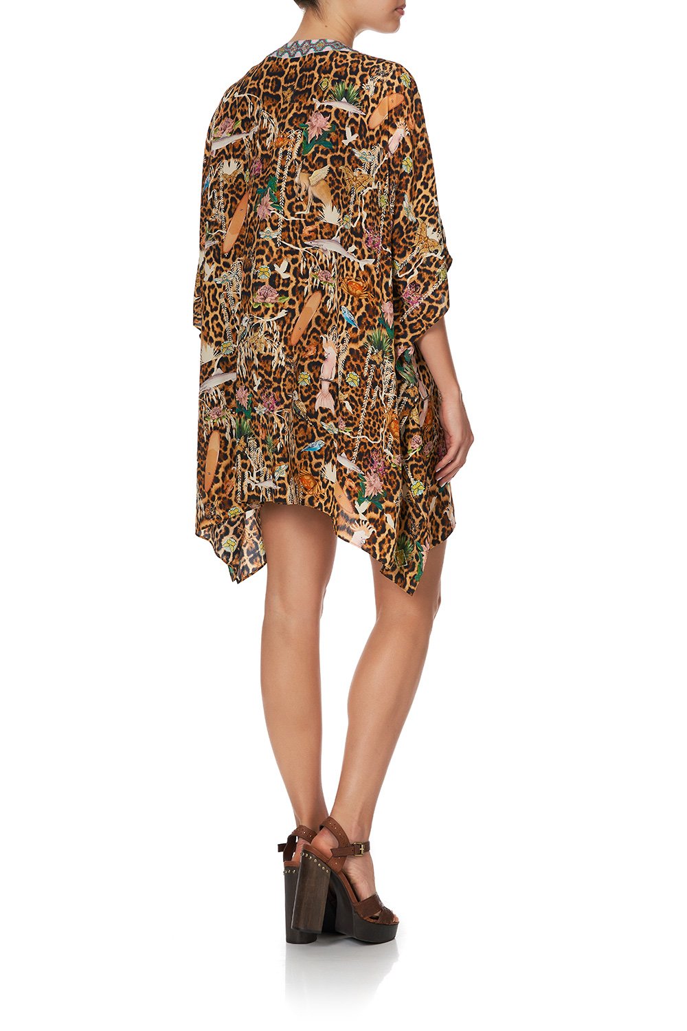 SHORT LACE UP KAFTAN FAUNA ELECTRO