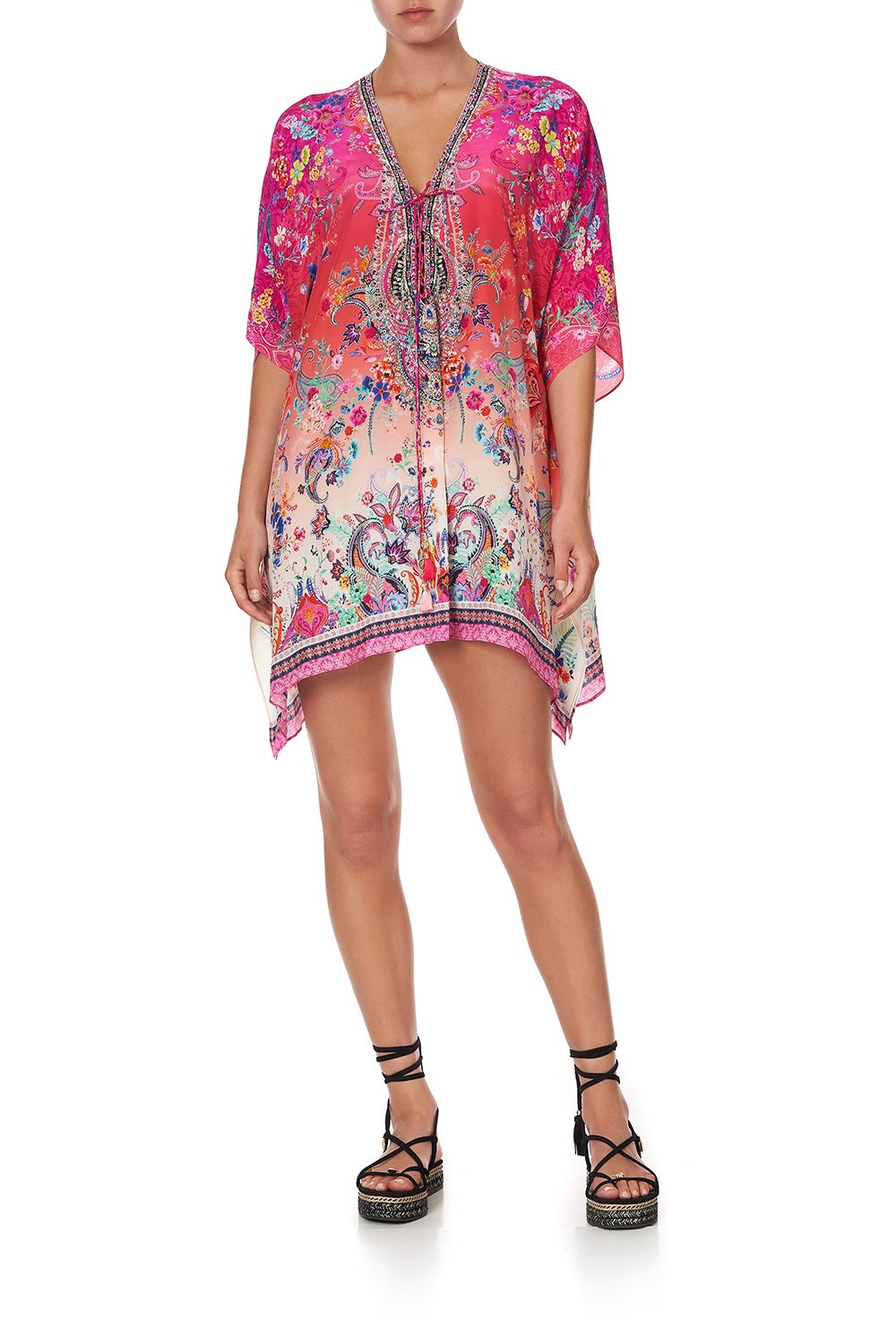 SHORT LACE UP KAFTAN FREE LOVE