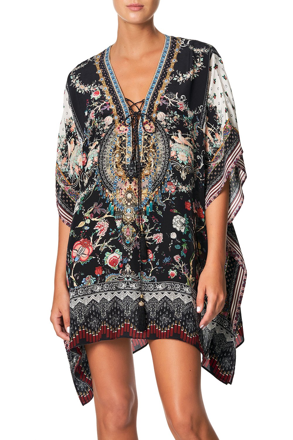 CAMILLA SHORT LACE UP KAFTAN HAUTE PROVINCIAL