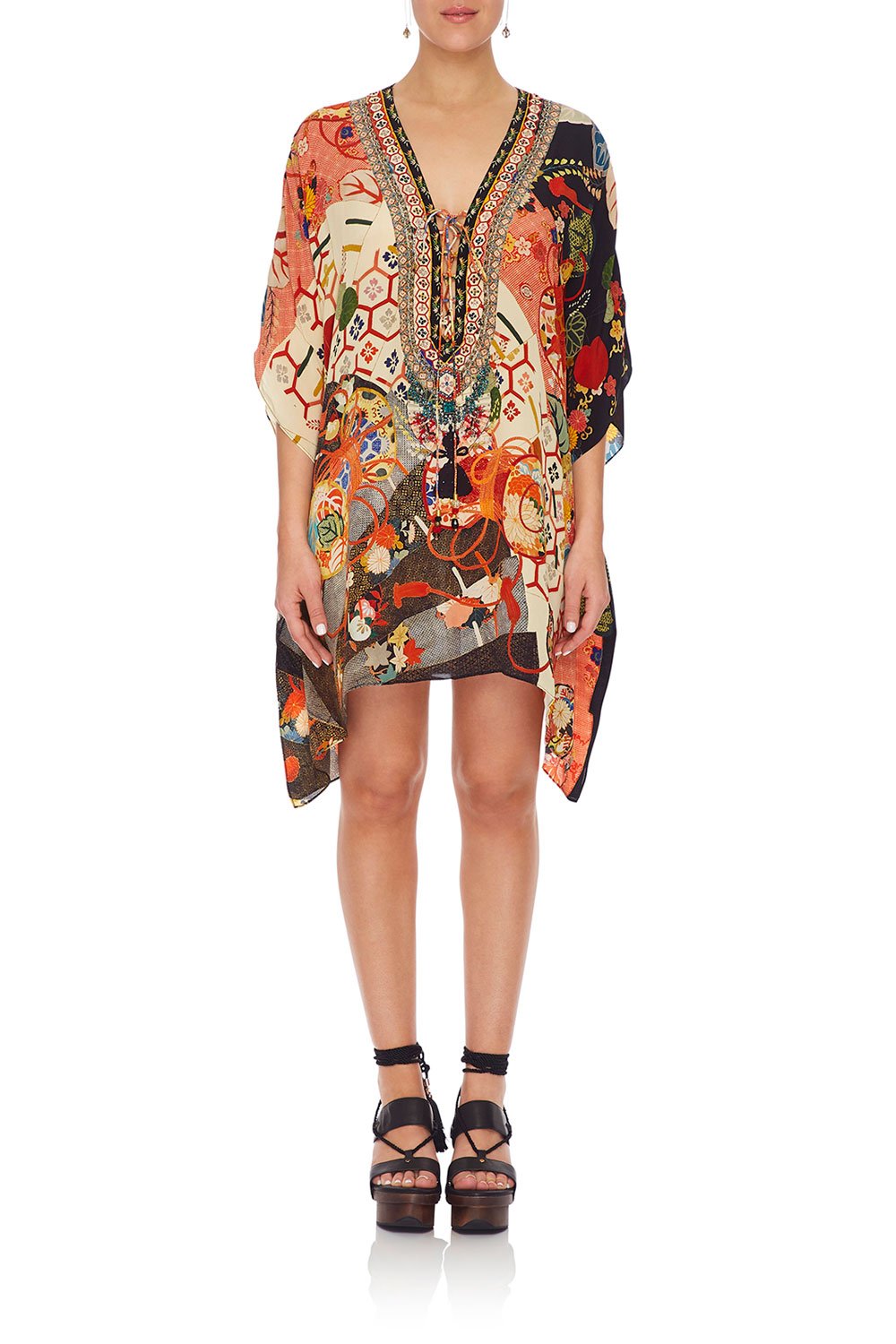 SHORT LACE UP KAFTAN KISSING THE SUN