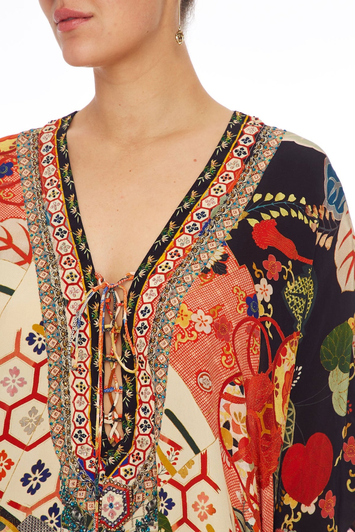 SHORT LACE UP KAFTAN KISSING THE SUN