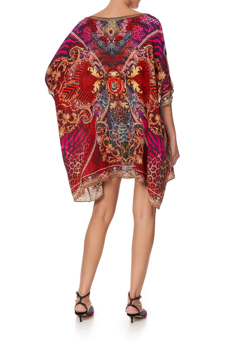 SHORT ROUND NECK KAFTAN ARTESANIA MANIA