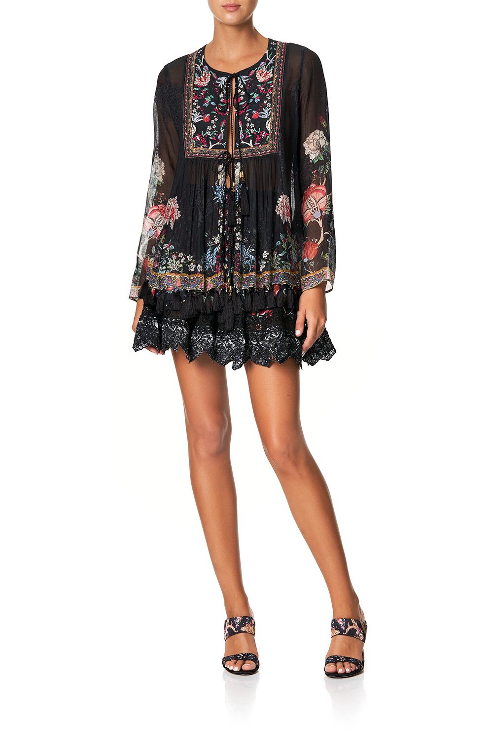 CAMILLA SHORT SHIRRED SKIRT HAUTE PROVINCIAL