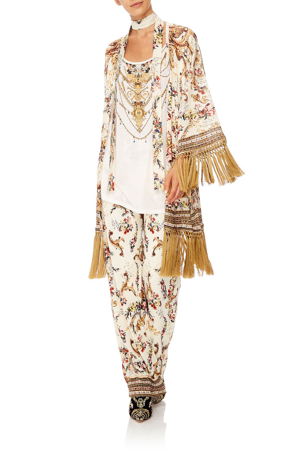 CAMILLA SHORT TASSEL WRAP OLYMPE ODE