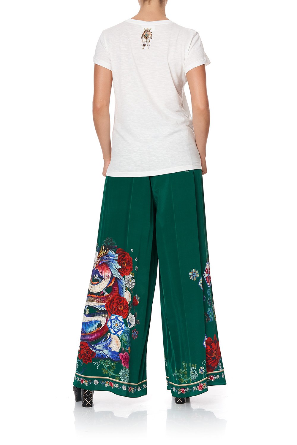 SLIM FIT ROUND NECK T-SHIRT EMERALD'S ORBIT