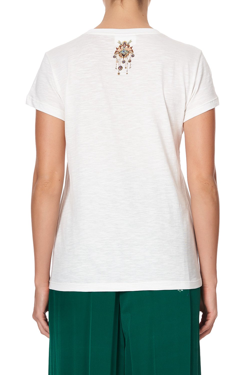 SLIM FIT ROUND NECK T-SHIRT EMERALD'S ORBIT