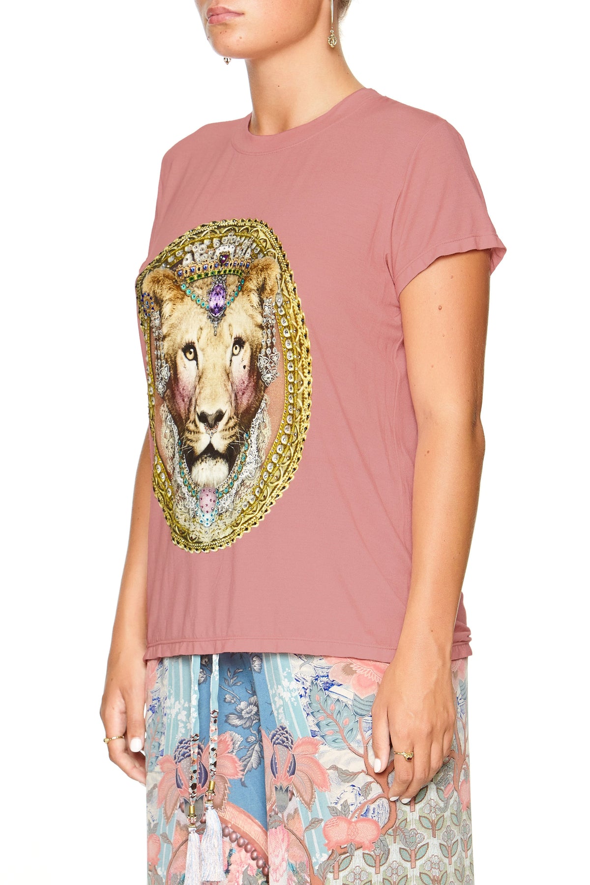 SLIM FIT ROUND NECK T-SHIRT BLANCHES BLESSING