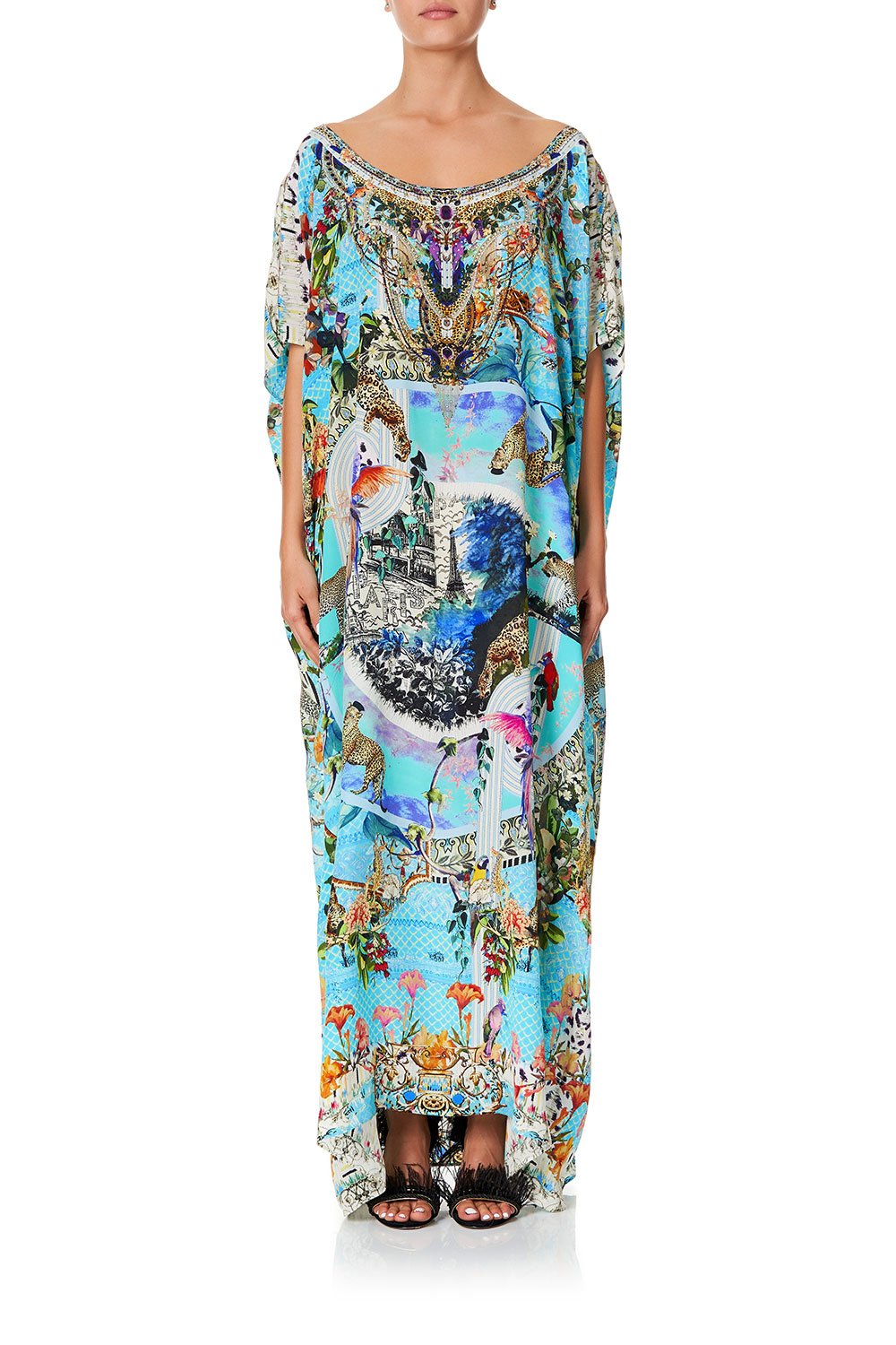 SLIM LINE ROUND NECK KAFTAN GIRL FROM ST TROPEZ