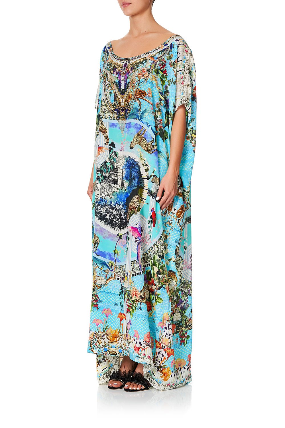 SLIM LINE ROUND NECK KAFTAN GIRL FROM ST TROPEZ