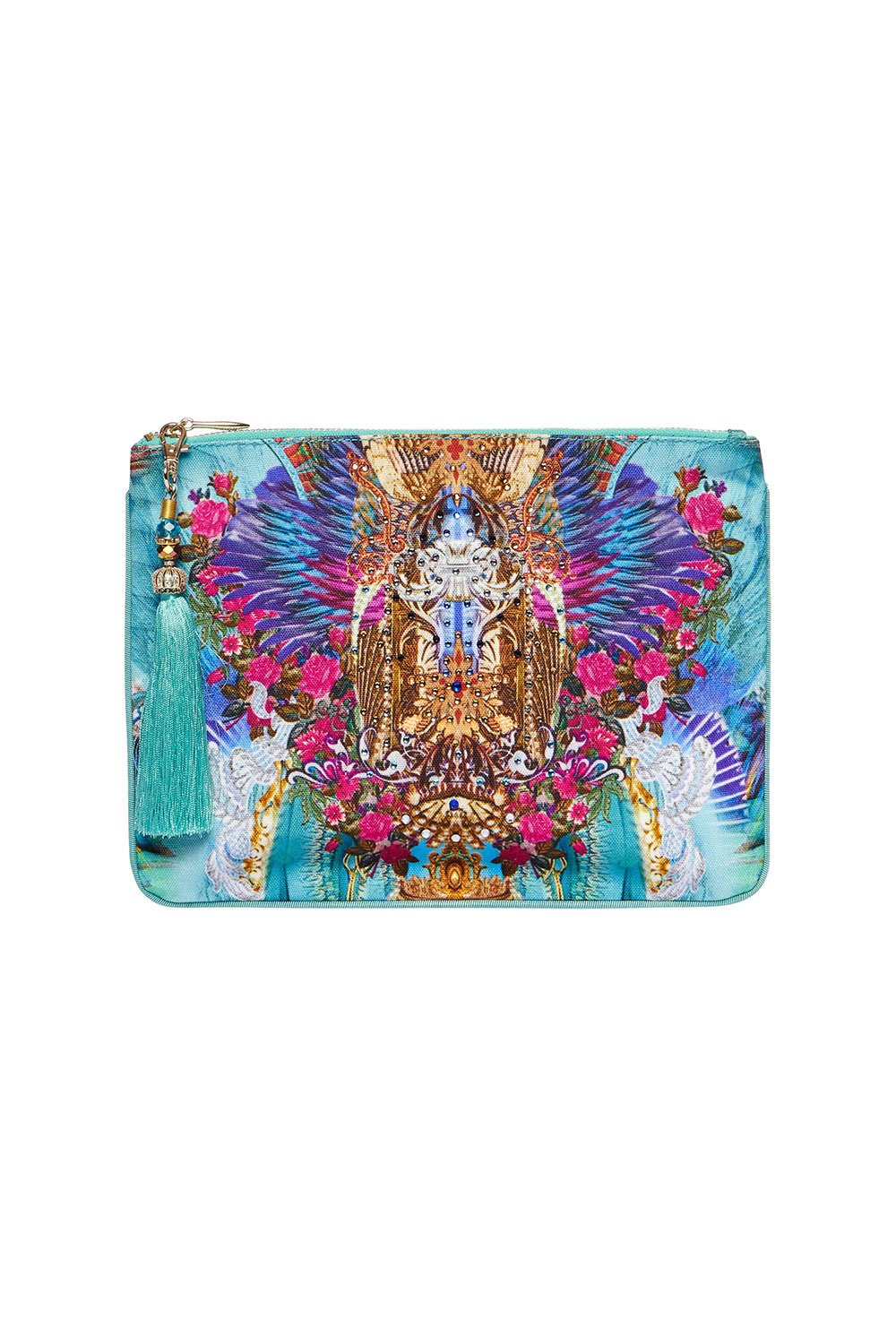 CAMILLA SMALL CANVAS CLUTCH FREEDOM FLIGHT