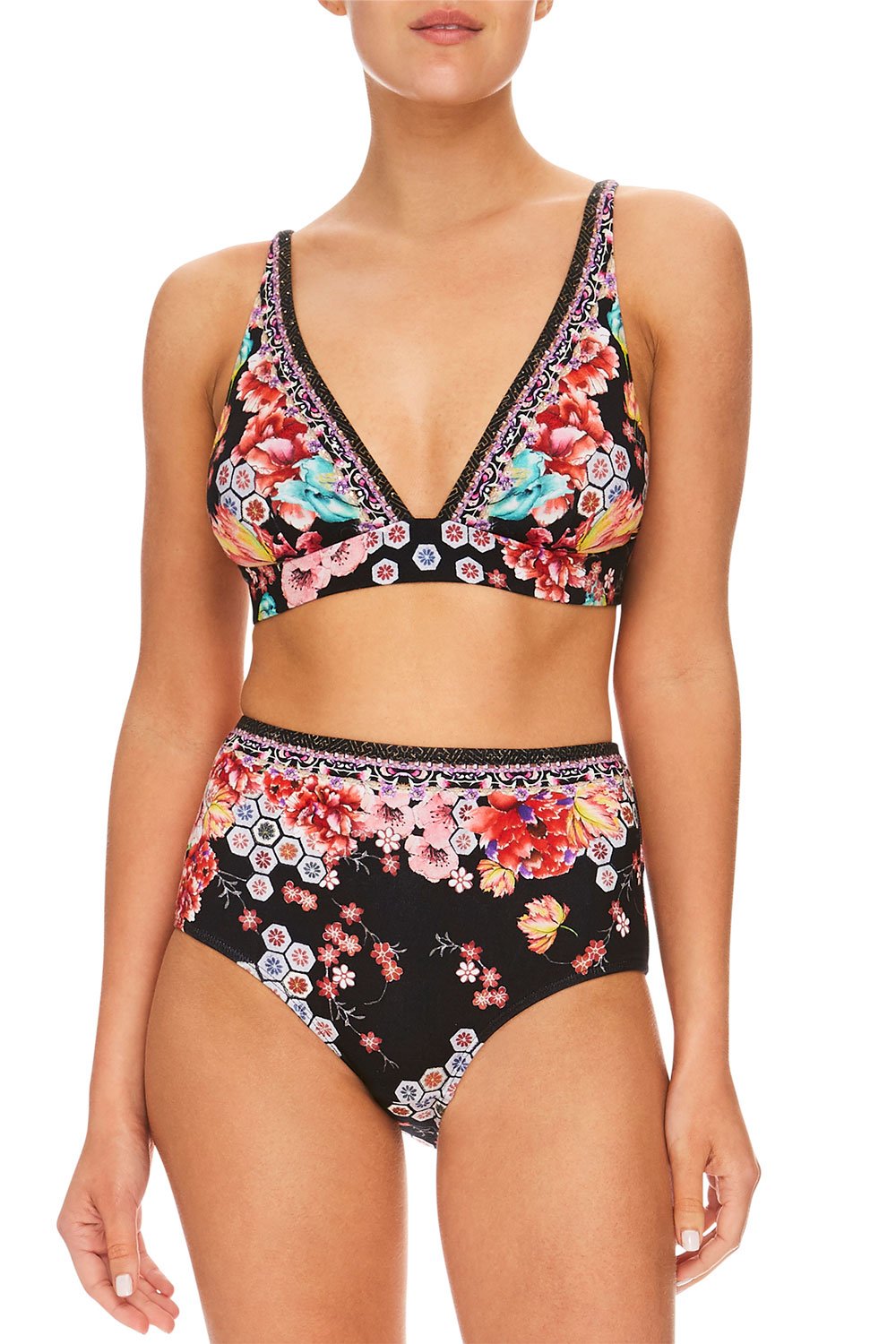 CAMILLA PAINTED LAND SOFT C/D BRA W/ BACK CLIP