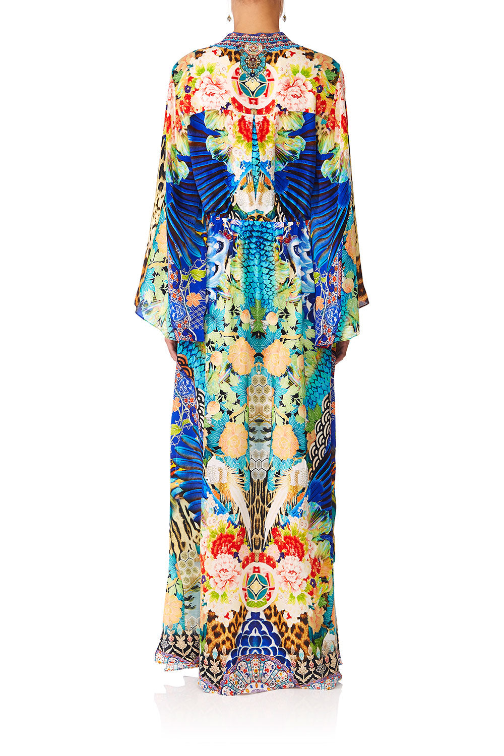 CAMILLA SPACE COWGIRL DRAWSTRING BUTTON UP DRESS