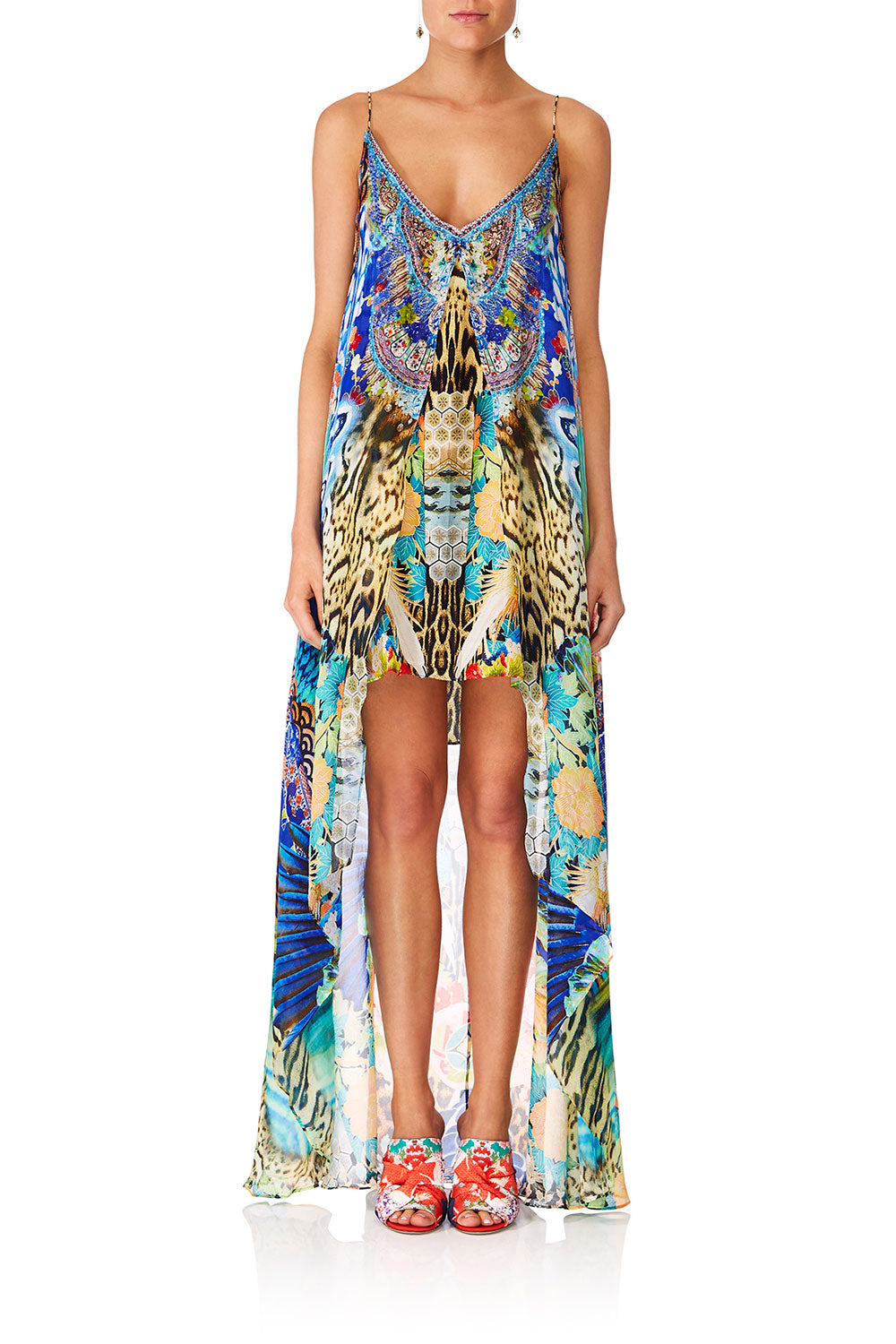 CAMILLA SPACE COWGIRL FLARED MINI WITH SHEER OVERLAY