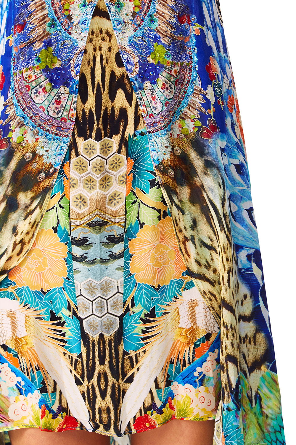 CAMILLA SPACE COWGIRL FLARED MINI WITH SHEER OVERLAY