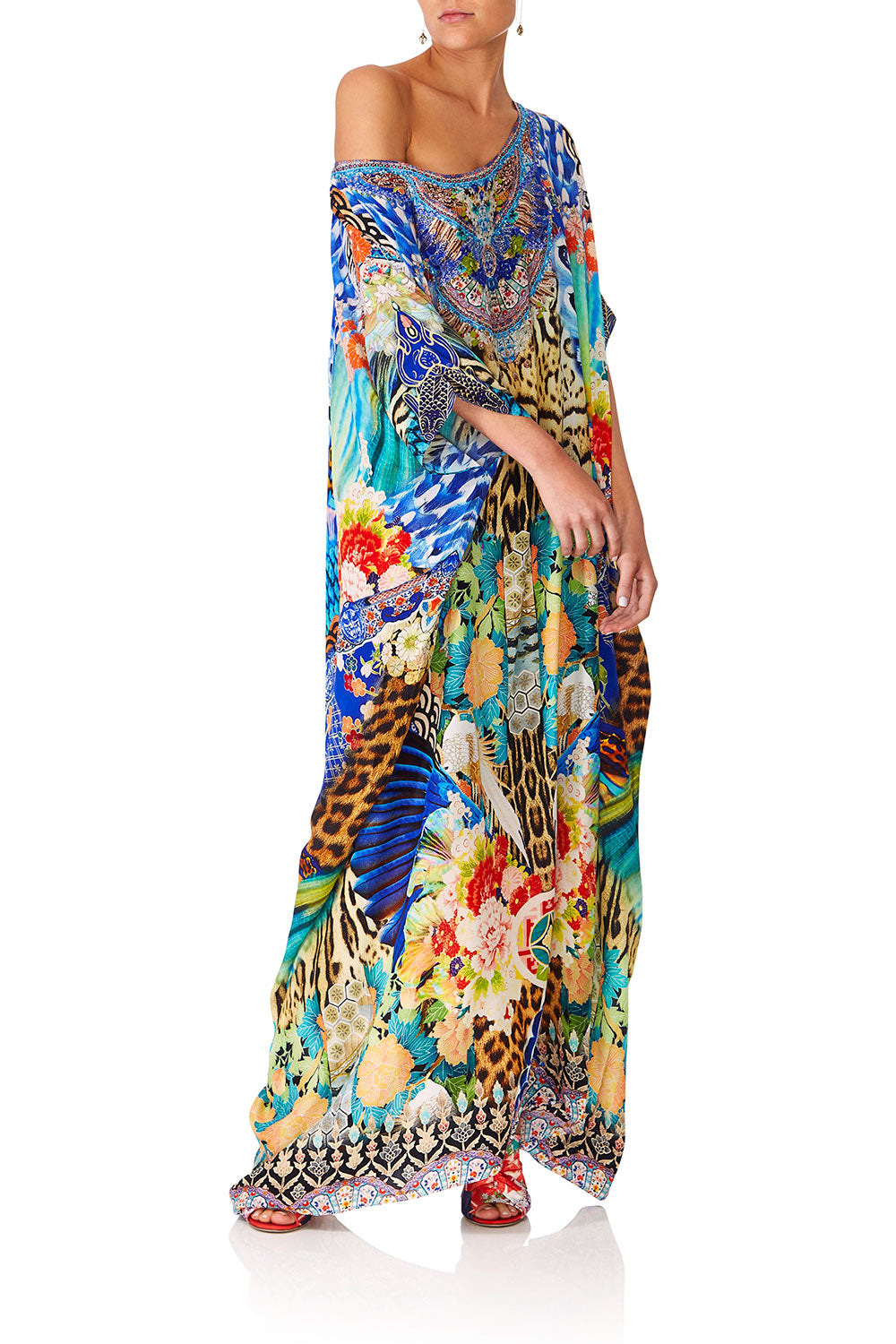 CAMILLA SPACE COWGIRL ROUND NECK KAFTAN