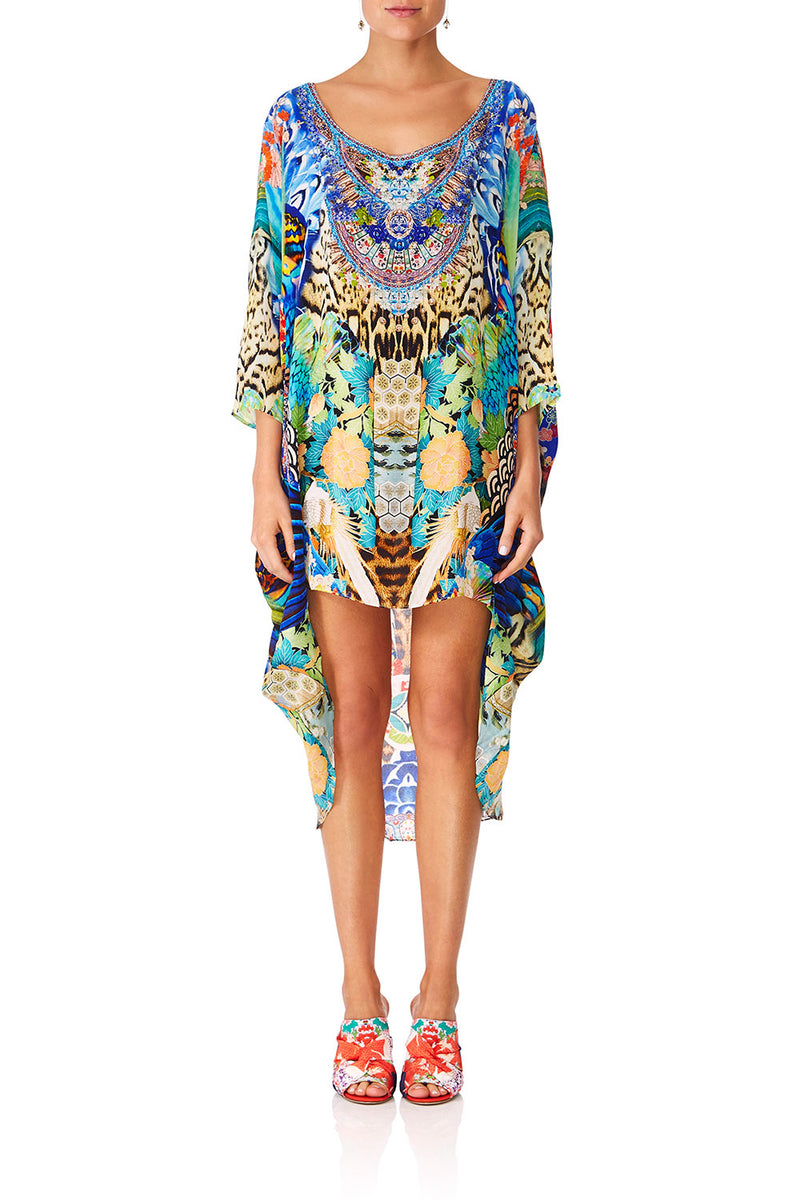 SCOOP BACK HEM DRESS CALL OF THE FALCON