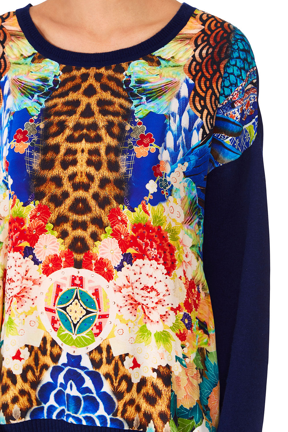 CAMILLA SPACE COWGIRL LOOSE FIT JUMPER W KNIT BACK