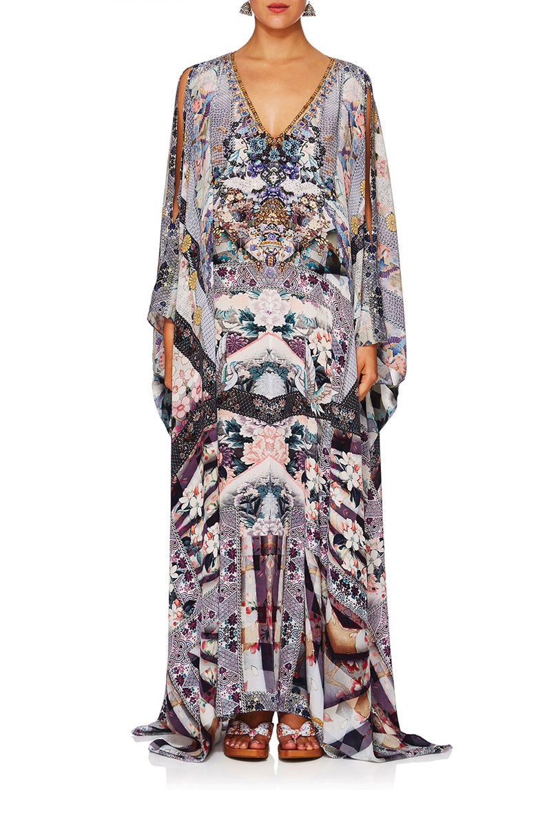 CAMILLA IN HER SHOES SPLIT FRONT & SLEEVE KAFTAN