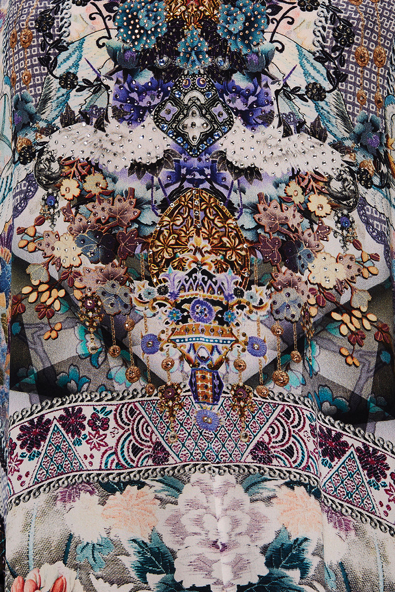 CAMILLA IN HER SHOES SPLIT FRONT & SLEEVE KAFTAN